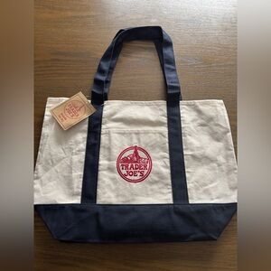 Trader Joe's Navy Canvas Tote Bag Large
